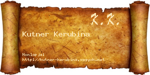 Kutner Kerubina névjegykártya